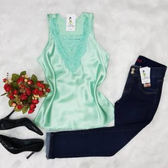 Comprar o produto de Blusa cetim em Blusas em Bauru, SP por Solutudo