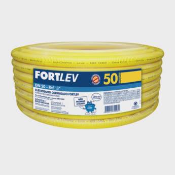 Comprar o produto de Eletroduto Corrugado 20mm Amarelo Metro Fortlev em A Classificar em Americana, SP por Solutudo