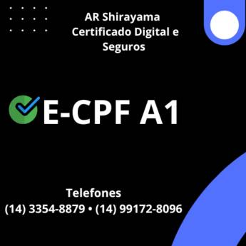 Comprar o produto de E-CPF A1 em Certificação Digital em Botucatu, SP por Solutudo