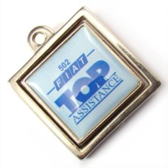 Comprar o produto de Chaveiro Medalha ou Pingente COD 502 - Giratório Quadrado em Chaveiros Medalha ou Pingente em São José do Rio Preto, SP por Solutudo