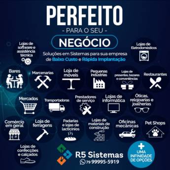 Comprar o produto de Sistema para Lojas de Varejo é na R5 Sistemas! em Automação Comercial - Sistemas em Aracaju, SE por Solutudo