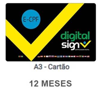 Comprar o produto de E-CPF | A3 CARTÃO - 12 MESES em Certificado Digital em Aracaju, SE por Solutudo