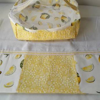 Comprar o produto de Cesta para pães em patchwork e pano de prato  em Mesa em Capivari, SP por Solutudo