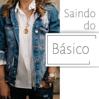 Comprar o produto de Jaqueta Jeans (A da foto é somente ilustração, mas temos modelo de Jaquetas Jeans do 44 ao 50) em Feminino em Bauru, SP por Solutudo