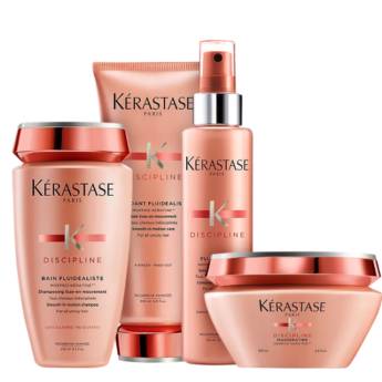 Comprar o produto de Kit Discipline Fluidealiste (4 Produtos) em Kérastase PARIS em Jundiaí, SP por Solutudo
