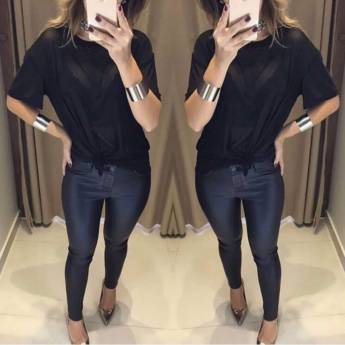 Comprar o produto de Calça Resinada (Semelhante a essa Disponível no Tamanho: 42). em Calças em Bauru, SP por Solutudo