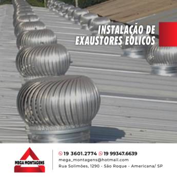 Comprar o produto de INSTALAÇÃO DE EXAUSTORES EÓLICOS  em Telhas em Americana, SP por Solutudo