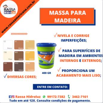 Comprar o produto de Massa para Madeira em Arte e Artesanato em Americana, SP por Solutudo