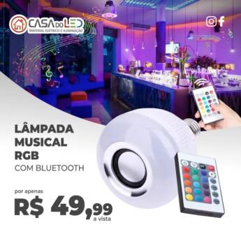 Comprar o produto de LAMPADA RGB MUSICA em A Classificar em Botucatu, SP por Solutudo