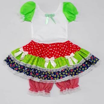Comprar o produto de 3254 - Vestido junino tamanho 3 em Fantasia Bebê Feminina em Tietê, SP por Solutudo