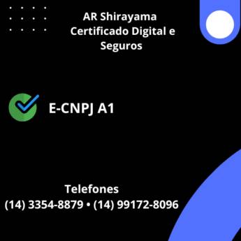 Comprar o produto de E-CNPJ A1  em Certificação Digital em Botucatu, SP por Solutudo
