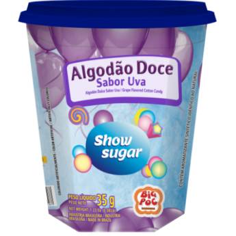 Comprar o produto de ALGODÃO DOCE SABOR UVA BIG POC em Doces em Jundiaí, SP por Solutudo