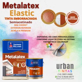 Comprar o produto de Tinta Metalatex Elastic TINTA EMBORRACHADA em Tintas e Impermeabilizantes em Botucatu, SP por Solutudo