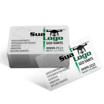 Comprar o produto de CARTÕES DE VISITA PVC 0,30MM TRANSLÚCIDO SEM TINTA BRANCA  em Cartão de Visita em São José do Rio Preto, SP por Solutudo
