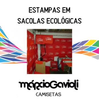 Comprar o produto de Estampa em Sacolas Ecológicas em A Classificar pela empresa Marcio Gavioli Camisetas e Estamparia em Itapetininga, SP por Solutudo