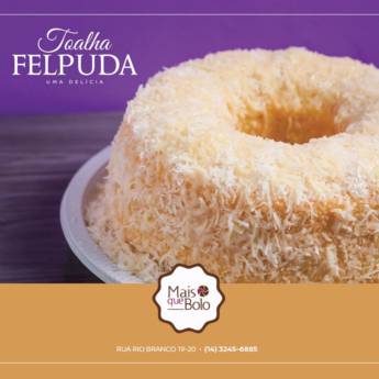 Comprar o produto de Toalha Felpuda em Bolos e Doces em Bauru, SP por Solutudo