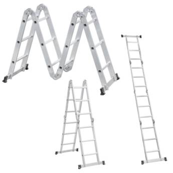 Comprar o produto de Escada de alumínio ALULEV ARTICULADA 4X3 DEGRAUS Loja de tintas em São Manuel em Ferramentas em São Manuel, SP por Solutudo