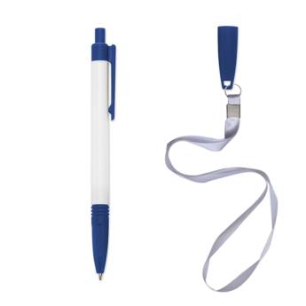 Comprar o produto de 01094 Caneta Plástica com Cordão em Canetas de Plástico em São José do Rio Preto, SP por Solutudo