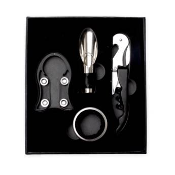 Comprar o produto de 14969 Kit Vinho 4 Peças em Kit Vinho em São José do Rio Preto, SP por Solutudo