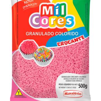 Comprar o produto de GRANULADO CROCANTE ROSA MIL CORES 500g em Confeitaria em Jundiaí, SP por Solutudo