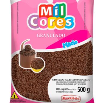 Comprar o produto de GRANULADO MACIO SABOR CHOCOLATE MIL CORES 500g em Confeitaria em Jundiaí, SP por Solutudo
