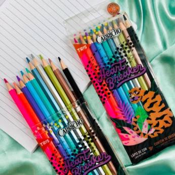 Comprar o produto de Lápis De Cor Capricho Tons Especiais 10 Cores Tris em Papelarias em Jundiaí, SP por Solutudo