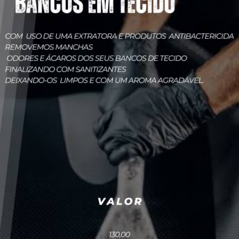 Comprar o produto de Higienização ( bancos de tecido) em Lava - Rápido - Estética Automotiva em Lençóis Paulista, SP por Solutudo