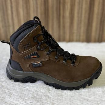 Comprar o produto de Coturno Mountrek de couro cano alto masculino adulto em Calçados, Roupas e Bolsas em Uberlândia, MG por Solutudo