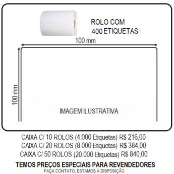 Comprar o produto de ETIQUETA ADESIVA 100x100 mm          1 ROLO em Indústria Gráfica e Impressão em Aracaju, SE por Solutudo