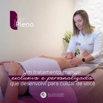 Comprar produto Terapia Manual com Massagem  em Medicina Alternativa pela empresa Dra. Franciele Bolts - Acupuntura - Fisioterapia - Terapia  em Americana, SP