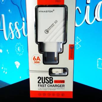 Comprar o produto de Carregador Tubo 6A com 2 Entradas com Cabo em Nossos Produtos em Santa Bárbara D'Oeste, SP por Solutudo