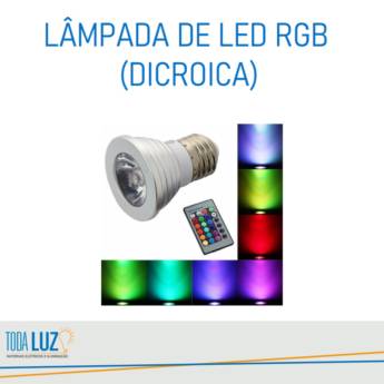 Comprar o produto de Lâmpada de LED RGB Dicroica em Iluminação pela empresa Toda Luz Materiais Elétricos e Iluminação em Atibaia, SP por Solutudo