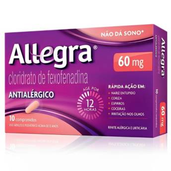 Comprar o produto de ALLEGRA CLORIDRATO DE FEXOFENADINA 60MG 10 COMPRIMIDOS em Medicamentos em São José do Rio Preto, SP por Solutudo