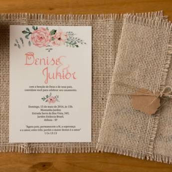 Comprar o produto de Convite Rústico Juta em A Classificar em Botucatu, SP por Solutudo