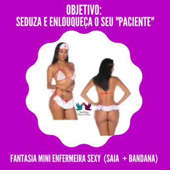 Comprar o produto de Fantasia Mini Enfermeira Sexy - 15ª. Categoria: Saia da Rotina - Farmácia Erótica em Sex Shop em Belo Horizonte, MG por Solutudo