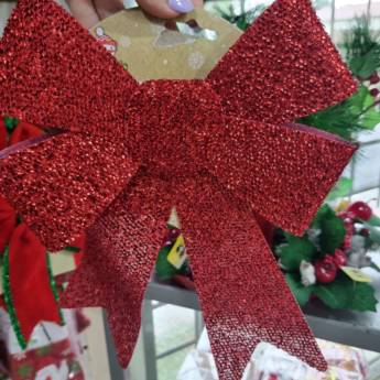 Comprar o produto de Laço vermelho grande 20x24cm  em Artigos de Natal em Mineiros, GO por Solutudo