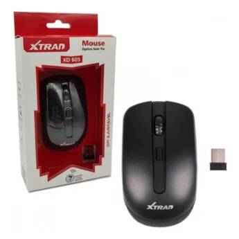 Comprar o produto de Mouse Óptico Xtrad S/ Fio Dpi Ajustável Pretoxd-607 em Informática em Foz do Iguaçu, PR por Solutudo