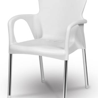 Comprar o produto de POLTRONA NIQUEL BRANCO C-388-4 em Decoração em Foz do Iguaçu, PR por Solutudo