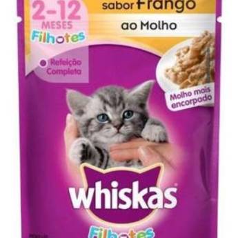 Comprar o produto de Whiskas Sachê Frango para Gatos Filhotes - 85g - Whiskas em Ração para Gatos em Bauru, SP por Solutudo