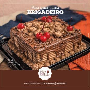 Comprar o produto de Bolo confeitado de BRIGADEIRO CROCANTE em Bolos e Doces em Bauru, SP por Solutudo
