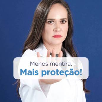 Comprar o produto de Menos mentira, mais proteção! em Clínicas de Vacinação em Botucatu, SP por Solutudo