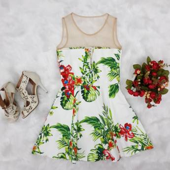 Comprar o produto de Vestido tropical em Vestidos em Bauru, SP por Solutudo Comprar o produto de Vestido tropical em Vestidos em Bauru, SP por Solutudo
