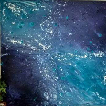 Comprar o produto de Painel Abstrato Azul em Originais em Botucatu, SP por Solutudo