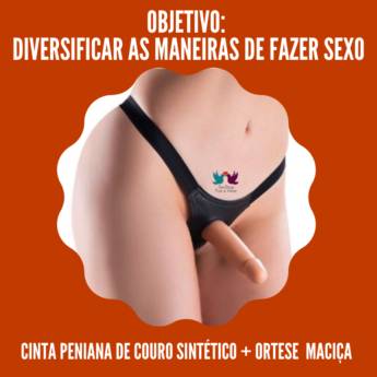 Comprar o produto de Cinta peniana de couro sintético + Órtese maciça - Da 18ª. CATEGORIA: 50 Tons / Acessórios BDSM em Sadomasoquismo em Belo Horizonte, MG por Solutudo