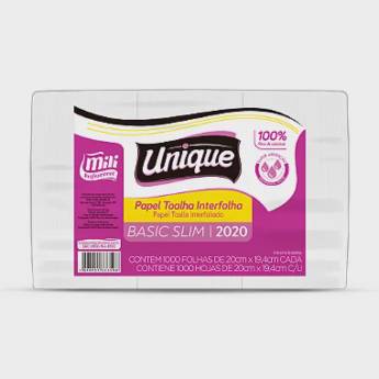 Comprar o produto de Papel Toalha Interfolha Unique Basic Slim 19,4x20 100un | Mili em A Classificar pela empresa EmbalaFoz Tudo em Embalagens em Foz do Iguaçu, PR por Solutudo