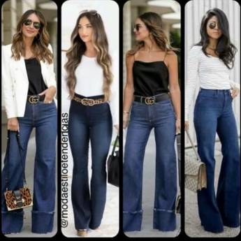 Comprar o produto de Temos vários modelos de Calça Flare Jeans aqui na loja disponível em vários Tamanhos. * * Essas são somente ilustração * * em Calças Jeans em Bauru, SP por Solutudo