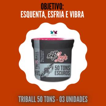 Comprar o produto de Bolinha Triball 50 Tons Escuro  - Da 18ª CATEGORIA: 50 Tons - Acessórios BDSM em Sadomasoquismo em Guarulhos, SP por Solutudo