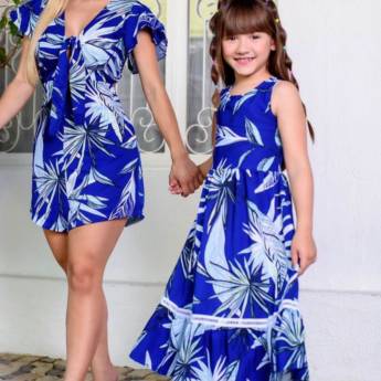 Comprar o produto de Kit mâe e filha macacão e vestido DOCE AMOR DE MAE  em Roupas Infantis em Aracaju, SE por Solutudo