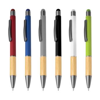 Comprar o produto de 15011 Caneta Touch Screen Alumínio e Bambu em Canetas de Metal em São José do Rio Preto, SP por Solutudo