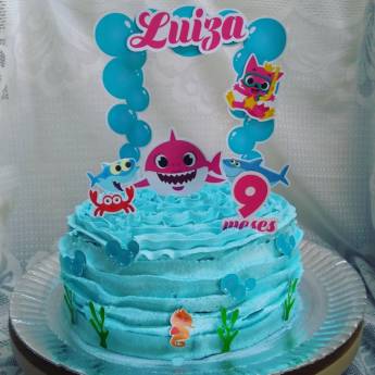 Comprar o produto de Bolo Mesversário 1 kg e meio em Bauru! em Bolos e Doces em Bauru, SP por Solutudo